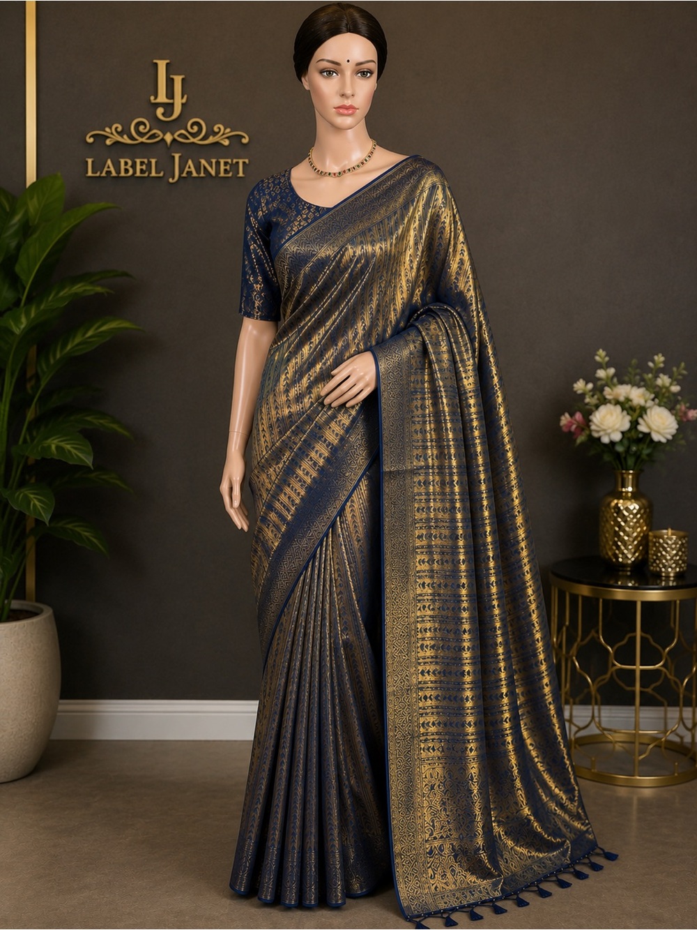 Brand new,Kubera soft silk saree with stitched blouse